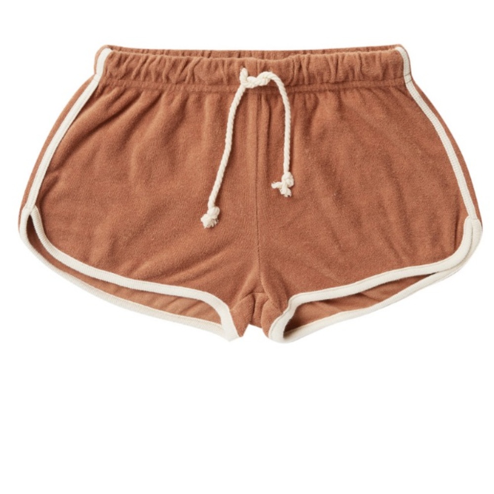 Rylee + Cru Brown Terry Athletic Shorts